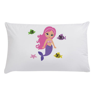 Personalized Kids Mermaid Sleeping Pillowcase.