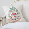 Custom Merry Christmas And A Happy New Year Canvas Pillow Cover.