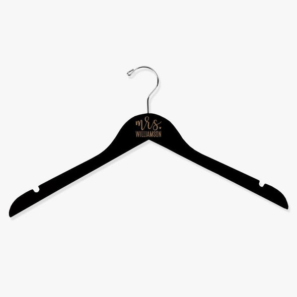 Mr / Mrs Personalized Wooden Hanger.