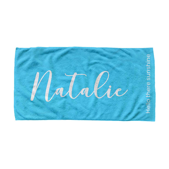 Personalize a Beach Towel with Name, Bath Towel, Pool Towel, Beach Towel With Name for Birthday, Vacation, Gift, Bridal Shower
