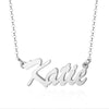 .925 Sterling Silver Name Necklace with a choice of 14K plating