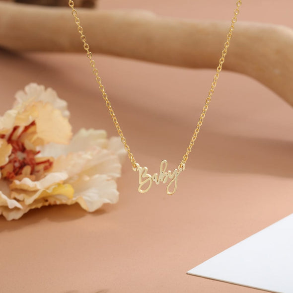 .925 Sterling Silver Script Name Necklace