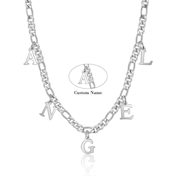 Personalized Stainless Steel with 1-5 Initial Necklace