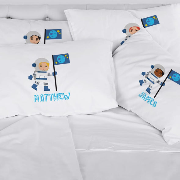 Personalized Astronaut Kids Sleeping Pillowcase.