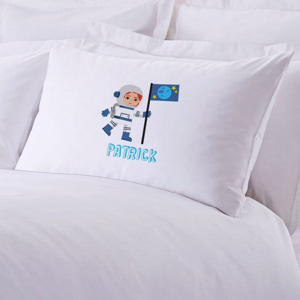 Personalized Astronaut Kids Sleeping Pillowcase.