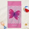 Butterfly Personalized Mini Beach Towel for Kids.