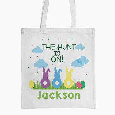 Flash Sale - Personalized Easter Bunnies Tote Bag.