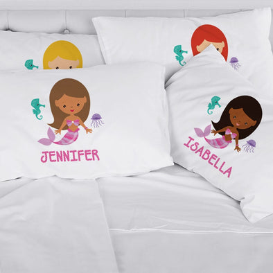 Exclusive Sale - Personalized Kids Character Mermaid Sleeping Pillowcase.