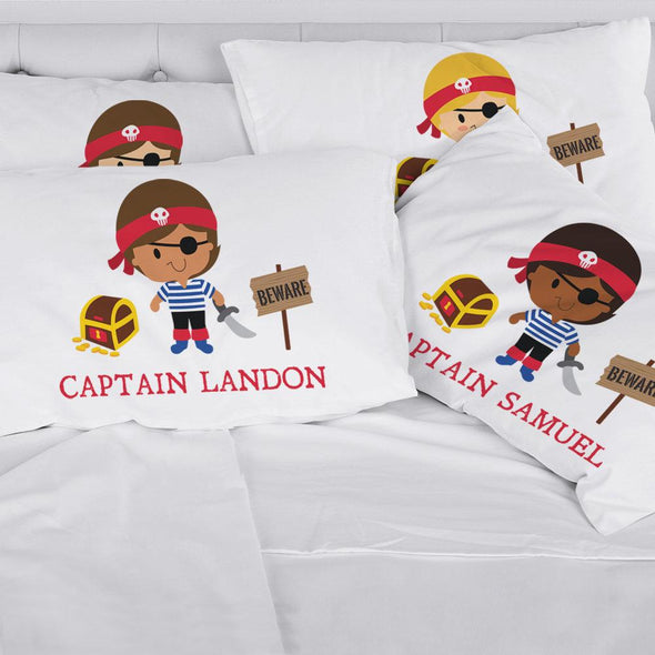 Personalized Kids Pirate Sleeping Pillowcase | Custom Pillow for Kids.