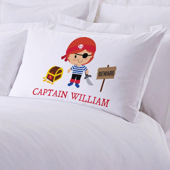 Personalized Kids Pirate Sleeping Pillowcase | Custom Pillow for Kids.