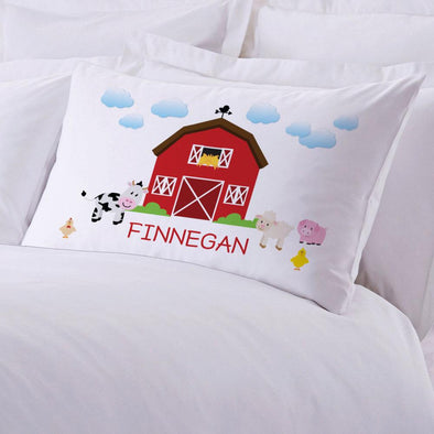 Personalized Kids Farm House Sleeping Pillowcase.