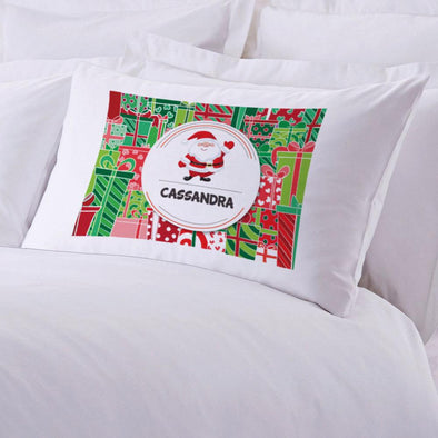 Personalized Kids Santa Claus Sleeping Pillowcase.