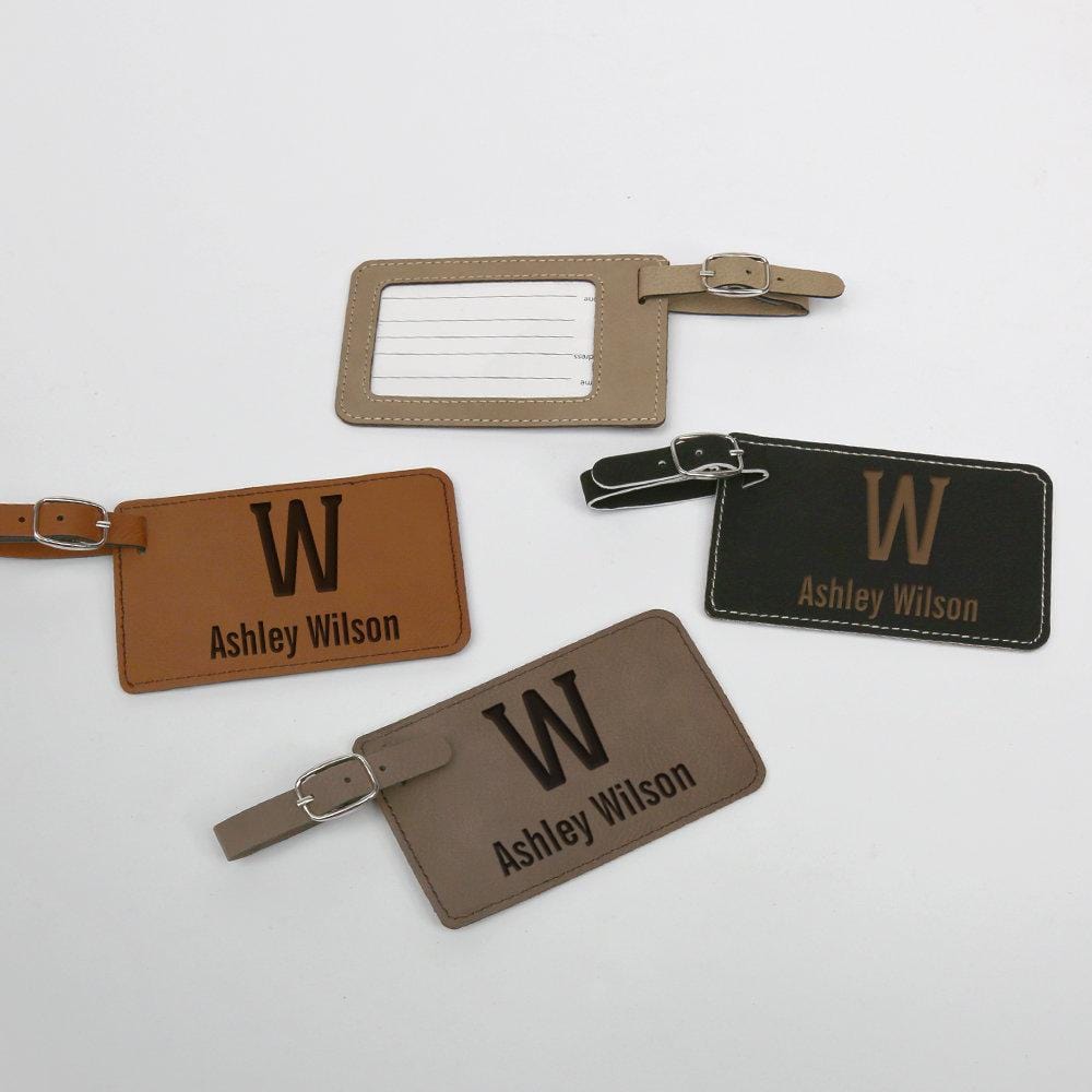Personalized Leatherette Luggage Tag.