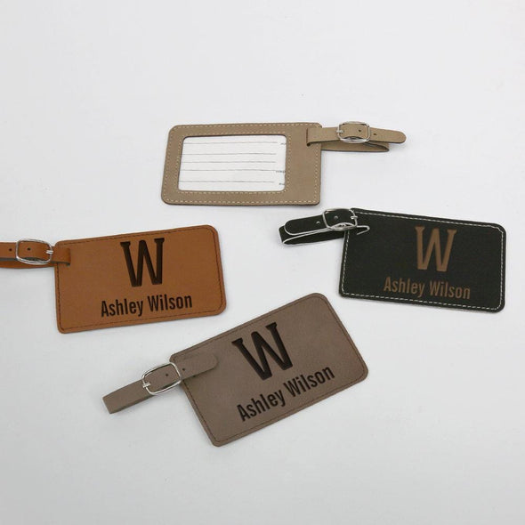 Personalized Leatherette Luggage Tag.