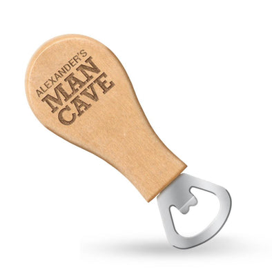 Personalized Man Cave Magnetic Bottle Opener.