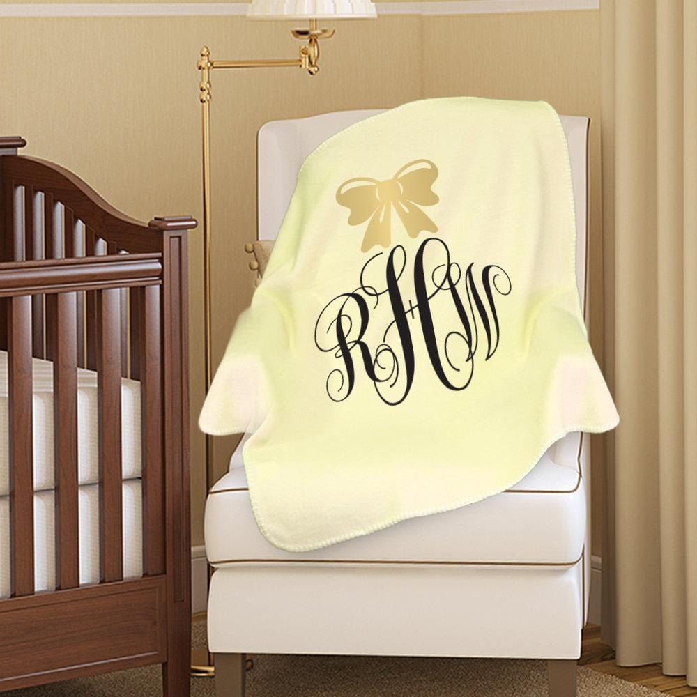 Initial baby blanket hot sale