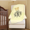 Personalized Monogram Baby Blanket.
