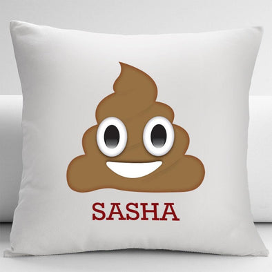 Personalized Poop Emoji Decorative Cushion Cover.