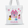 Personalized Princess Castle Kids Tote Bag.