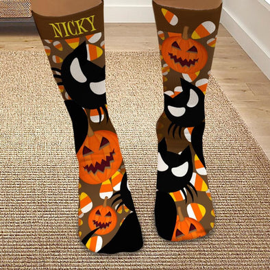 Personalized Spooky Halloween Tube Socks.