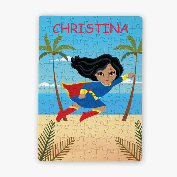 Personalized Superhero Character Kids Puzzle / 80 Pieces.