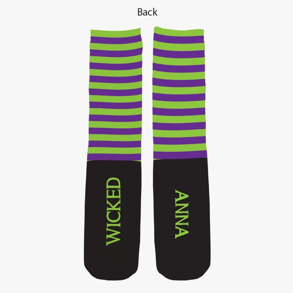 Personalized Halloween Wicked Witch Tube Socks.