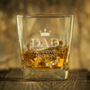 Personalized Dad Crown Whiskey Glass.