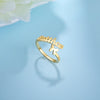 Personalized Butterfly Name Ring with pure Rhodium plated process