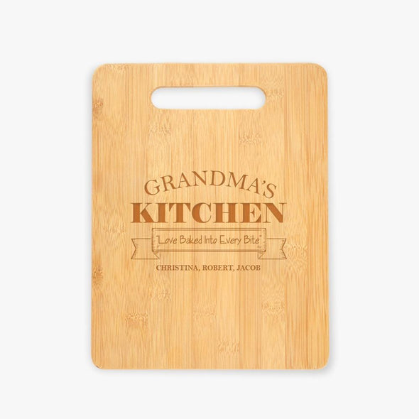 Grandma's Kitchen Personalized Cutting Board.
