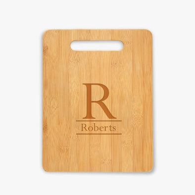 Personalized Initial Wooden Cutting Board.