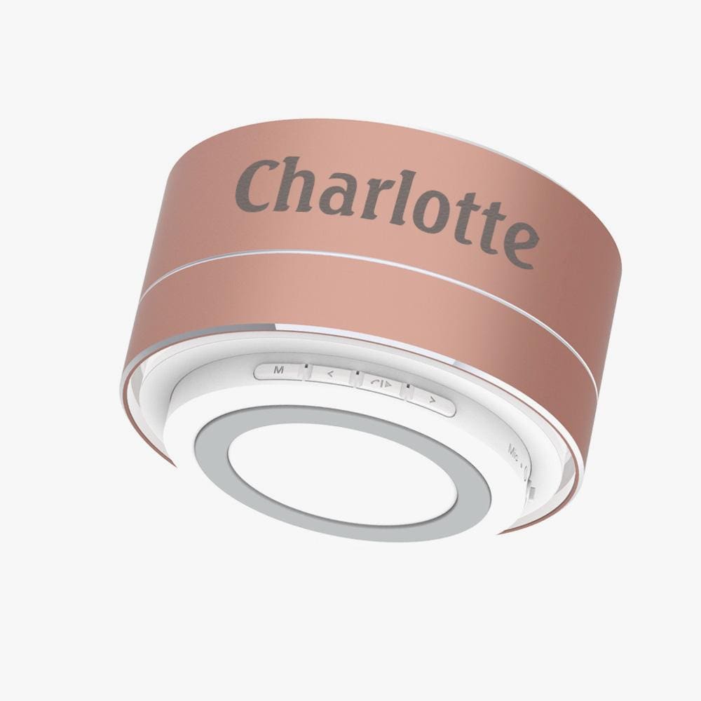 Personalized Round Bluetooth Speaker.