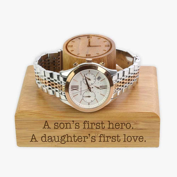 Personalized Wood Bracelet Watch Holder | Custom with name.