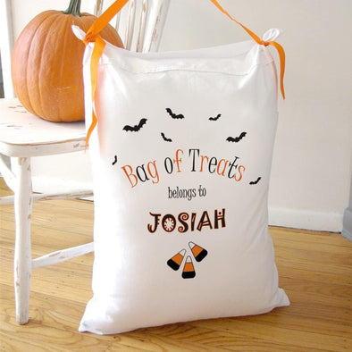 Candy Personalized Halloween Pillowcase Bag of Tricks.
