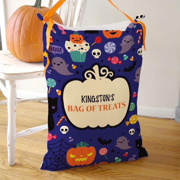 Personalized Halloween Sweets & Treats Pillowcase Trick or Treat Bag.