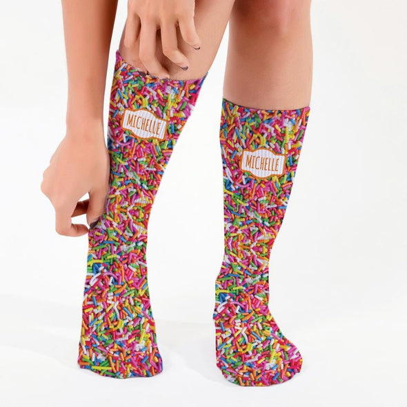 Sprinkles Personalized Tube Socks.