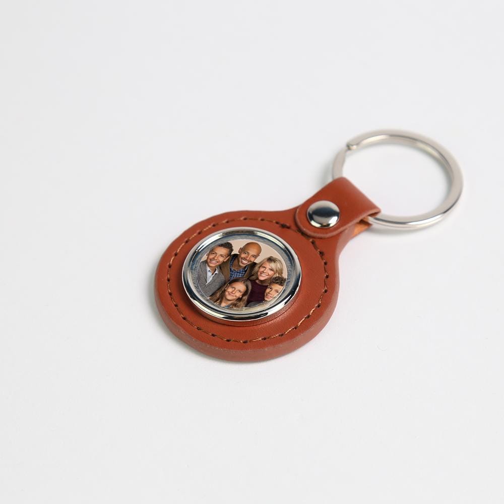 Personalized Round Photo Keychain | Monogram Online