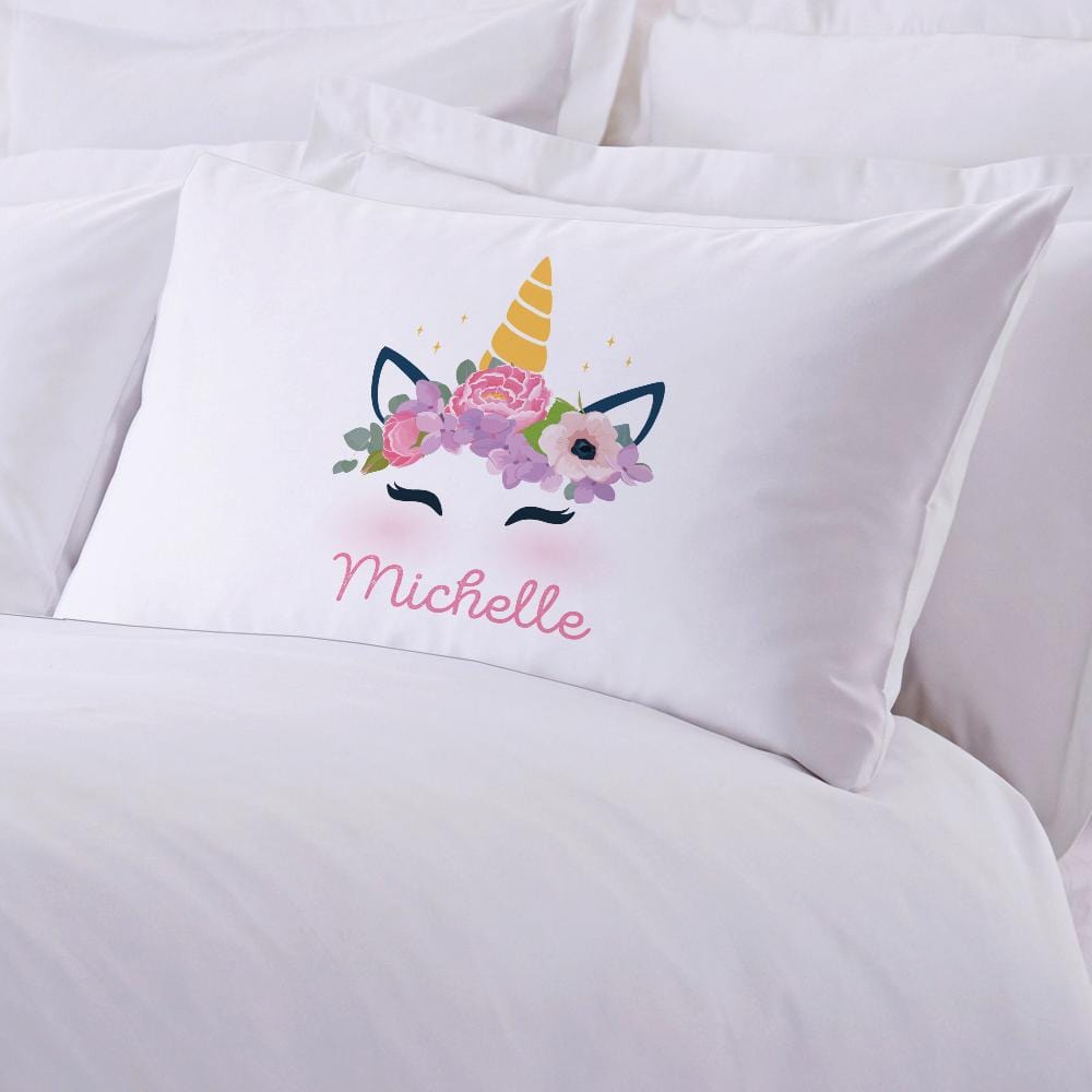 Unicorn Personalized Kids Sleeping Pillowcase Custom Pillow For Kids