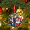 Exclusive Sale |  Photo Personalized Christmas Round Metal Ornament.