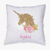 Gold Unicorn Personalized Flip Sequin Decorative Throw Pillowcase.
