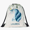 Blue Unicorn Custom Kids Flip Sequin Drawstring Backpack.