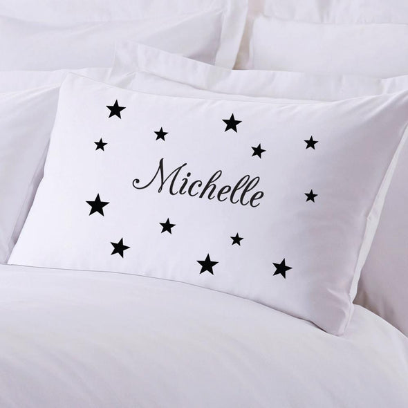 Stars Personalized Kids Sleeping Pillowcase.