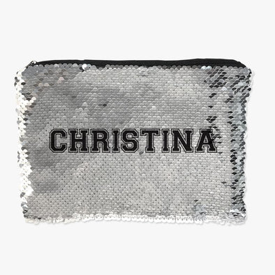 Personalized Name Flip Sequin Makeup, Cosmetics Pouch Bag.