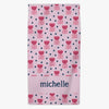 Flower Meadow Personalized Name Towel for Kids