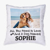 Paw Personalized w/ Photo Sequin Pillow for Pets, Dogs and Cats.