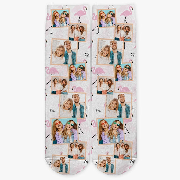 Flamingo Photo Personalized Tube Socks.