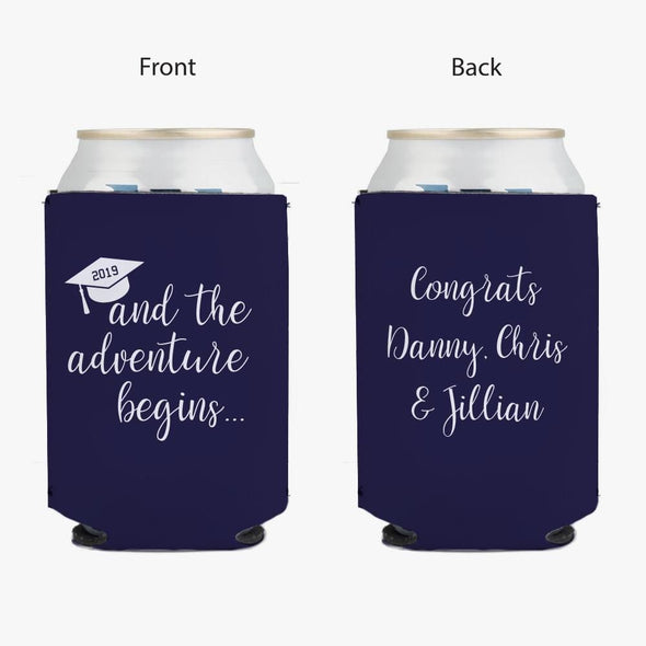 Congrats Grads Personalized Can Beverage Koozie.