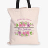 World's Best Teacher Personalized Black Handle Tote Bag | Custom Teacher Gifts.