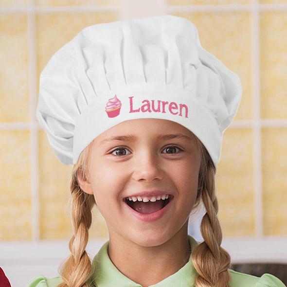 Cupcake Personalized Kids Chef Hat.