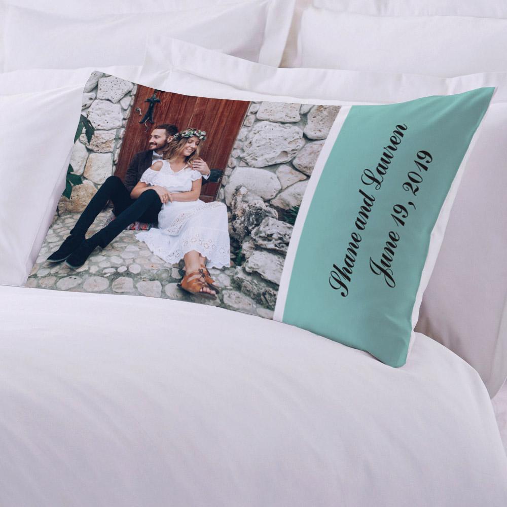 Couples Photo Personalized Sleeping Pillow Case.