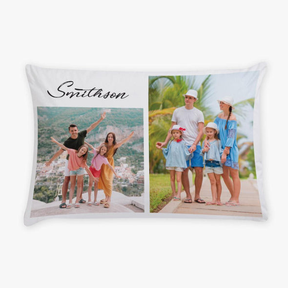 Family Photo Collage Personalized Sleeping Pillow case | Customized with Name Photo Pillow.